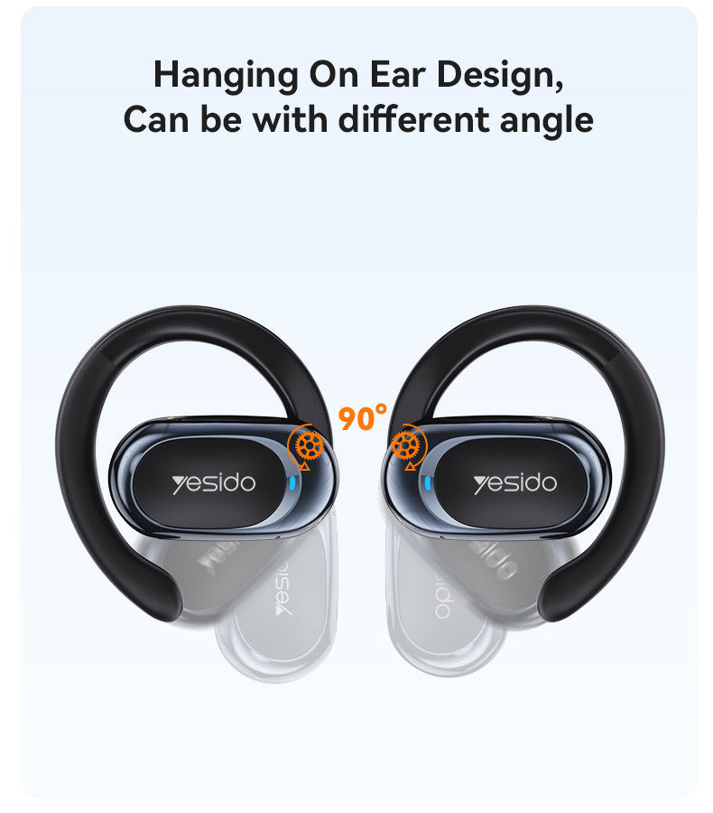 Yesido YSP13 BT5.3 Hanging On Ear Design With Trending Sounds Display OWS Wireless Air Conduction Earphone