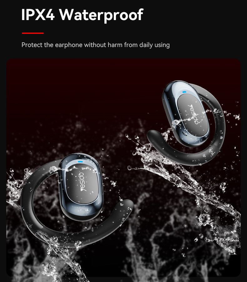 Yesido YSP13 BT5.3 Hanging On Ear Design With Trending Sounds Display OWS Wireless Air Conduction Earphone