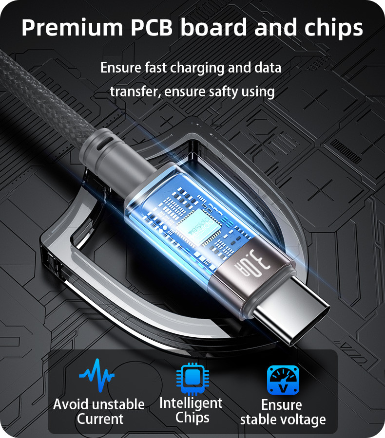 Yesido CA173 USB To Type-C 1 Meters Length Max 18W Fast Charging Magnetic Data Cable