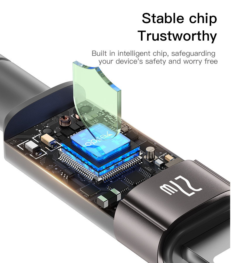 Yesido CA172L 1M Length TC To IP Built-in Intelligent Chip PD27W Fast Charging Magnetic Saving Data Cable