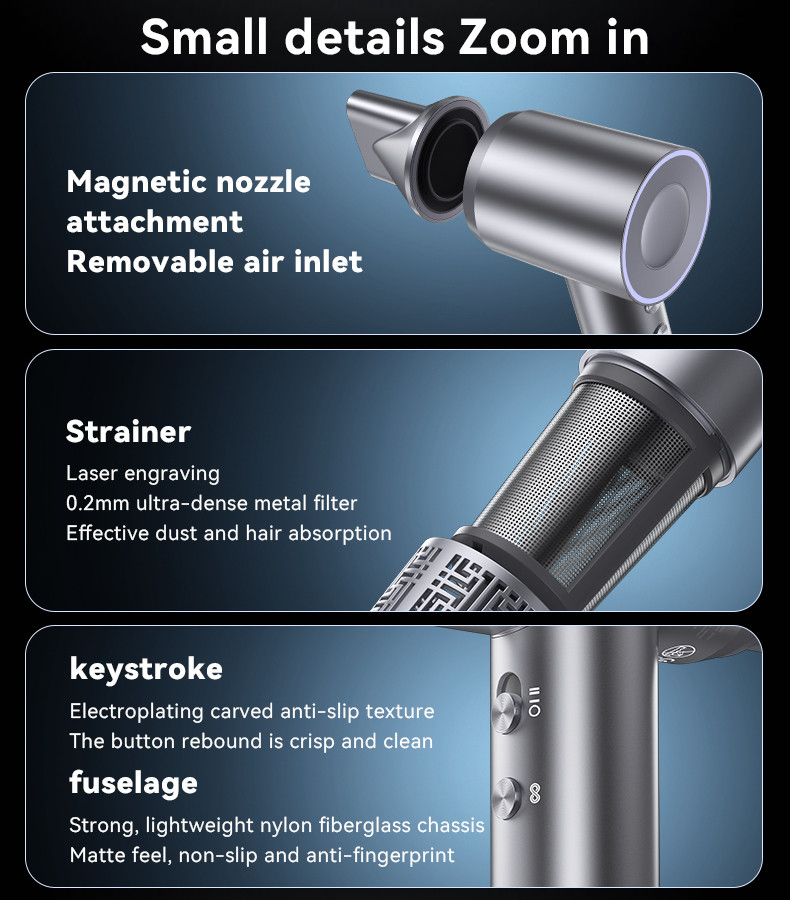 Negative Lon Conditioning Eight Blow-dry Modes Fast And Quick Drying Hair Dryer For UK
