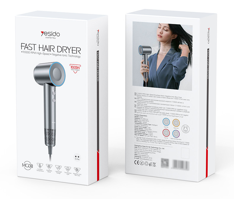 Negative Lon Conditioning Eight Blow-dry Modes Fast And Quick Drying Hair Dryer For UK