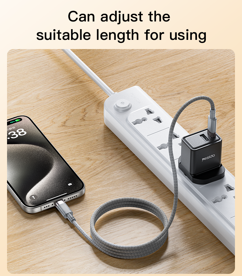 Yesido CA172C 1M Length TC To TC Built-in Intelligent Chip PD 60W Fast Charging Magnetic Saving Data Cable