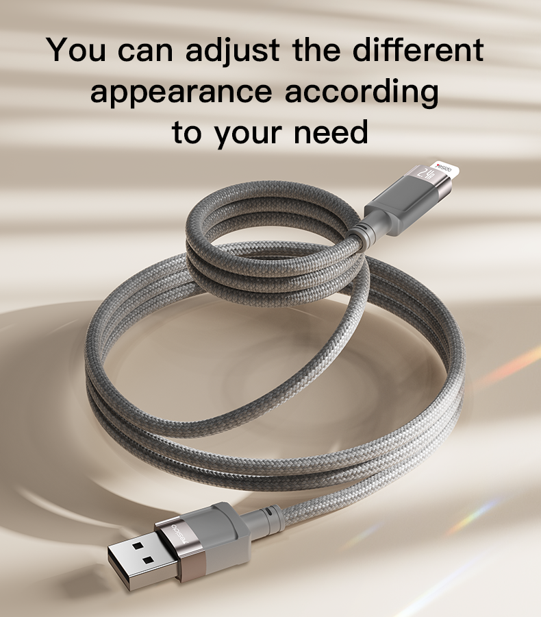 Yesido CA174 1 Meter 12W Fast Charging USB To IP With Max 480Mbps Data Transfer Magnetic Saving Data Cable