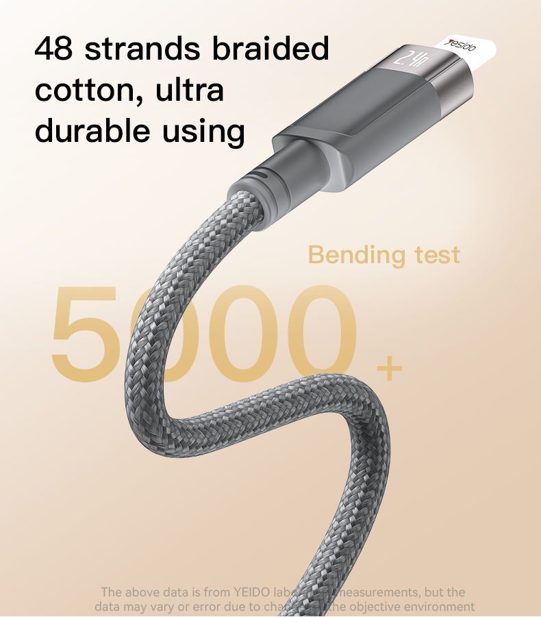 Yesido CA174 1 Meter 12W Fast Charging USB To IP With Max 480Mbps Data Transfer Magnetic Saving Data Cable