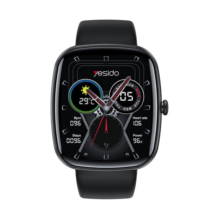 Yesido IO22 1.83 Inch Big Screen Real-time Message Notification Health Detection BT Smart Call Watch