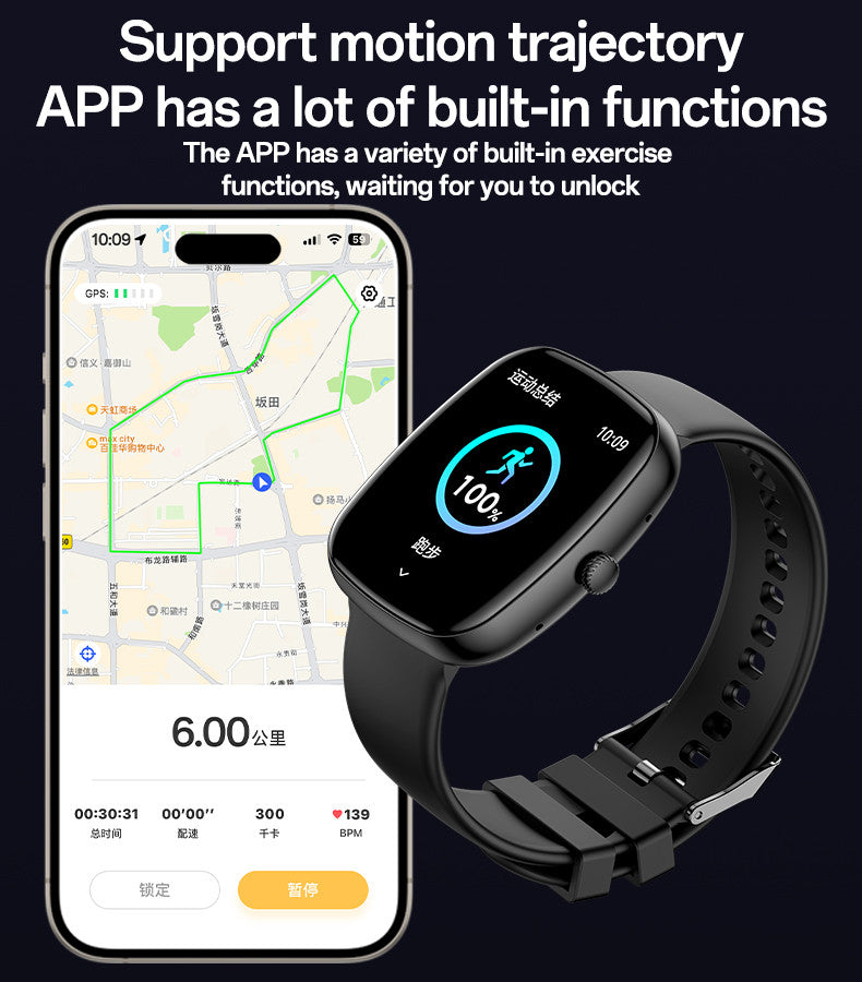 Yesido IO22 1.83 Inch Big Screen Real-time Message Notification Health Detection BT Smart Call Watch