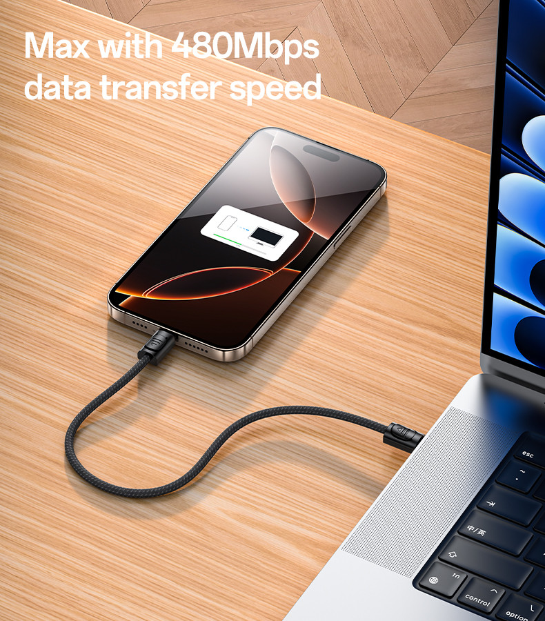 20CM 60W Type-C To Type-C OD4.0 Design With Premium Chips Zinc Alloy Portable Strip Data Cable