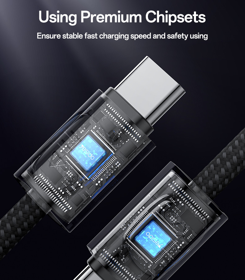 20CM 60W Type-C To Type-C OD4.0 Design With Premium Chips Zinc Alloy Portable Strip Data Cable