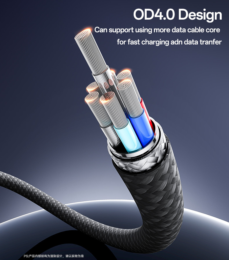 20CM 27W Type-C To IP OD4.0 Design With Premium Chips Zinc Alloy Portable Strip Data Cable