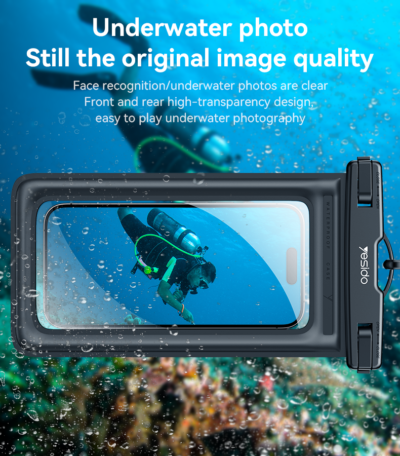 Buikt-in Airbag Large Capacity High Sealing Sensitive Touch Scree TPU Floating Waterproof Bag