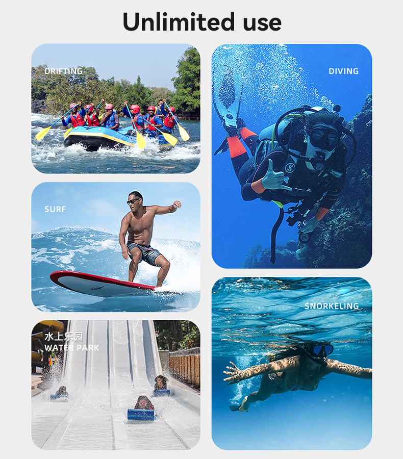 Buikt-in Airbag Large Capacity High Sealing Sensitive Touch Scree TPU Floating Waterproof Bag