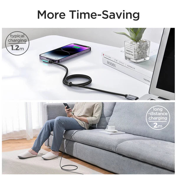 JOYROOM S-CL020A17 20W Type C - 8-Pin Right Angle Fast Charging Data Cable 1.2M