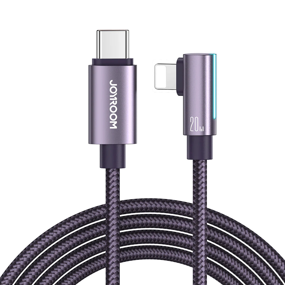 JOYROOM S-CL020A17 20W Type C - 8-Pin Right Angle Fast Charging Data Cable 1.2M