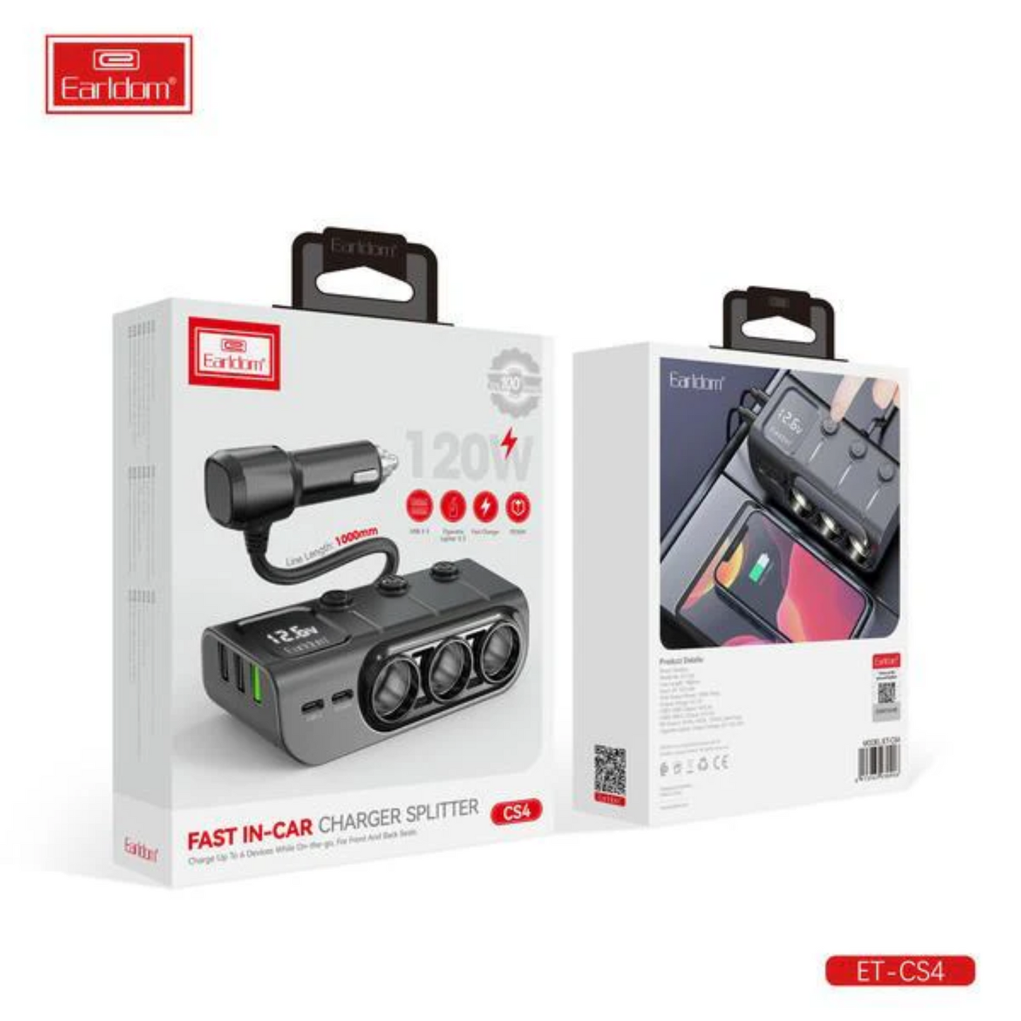 Fast 3 In 1 Car Charger Splitter With Usb A Usb C And Pd Ports 120W“ Premium Quality, Stylish & Durable Protective Case