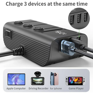 Fast 3 In 1 Car Charger Splitter With Usb A Usb C And Pd Ports 120W“ Premium Quality, Stylish & Durable Protective Case