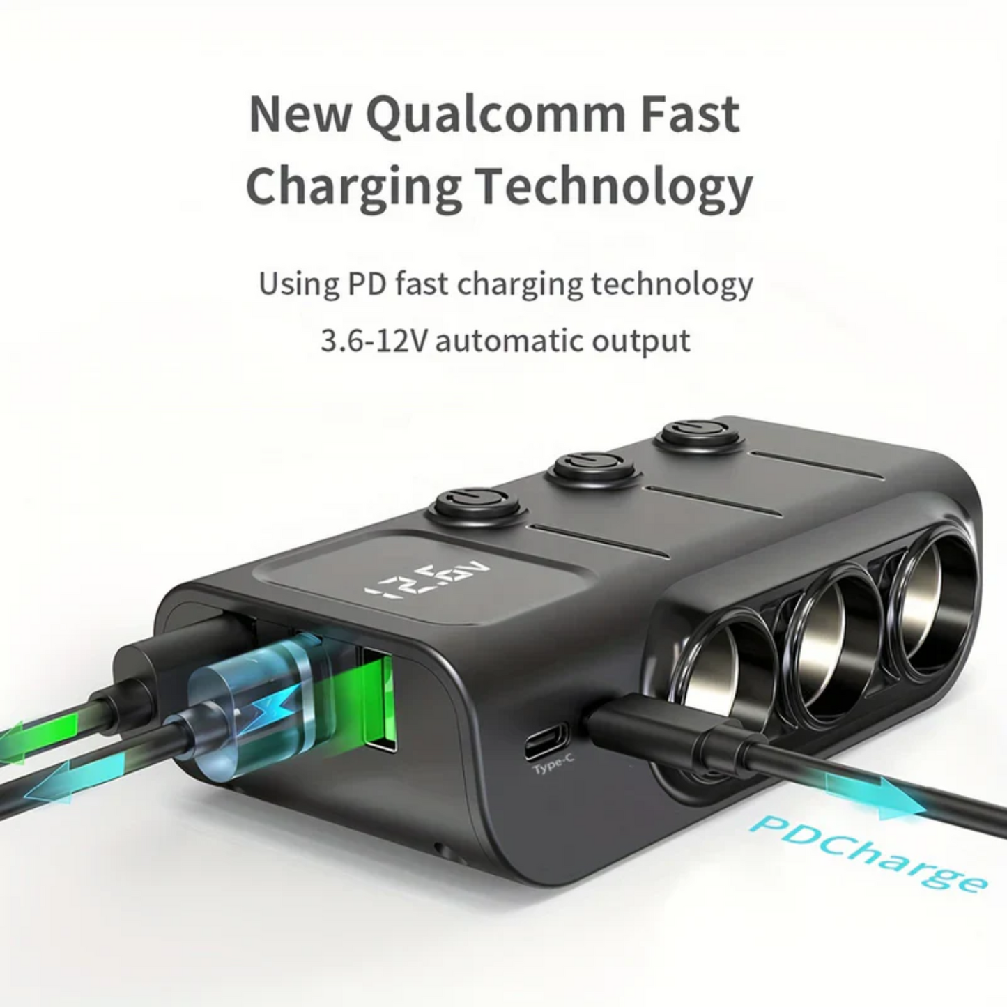 Fast 3 In 1 Car Charger Splitter With Usb A Usb C And Pd Ports 120W“ Premium Quality, Stylish & Durable Protective Case