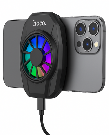 Mobile Phone Cooler with Fast Cooling & Silent Operation, RGB Light, LightWeight, Compatible With All Smart Phone, Universal 4.7" to 7" Device,