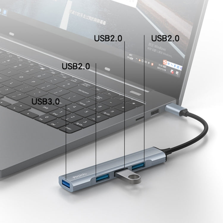 Yesido HB17 4-in-1 USB-C Multifunctional Docking Station Hub Adapter