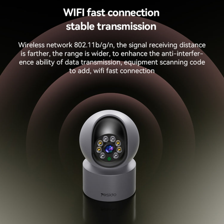 Yesido KM10 2.0MP Full Color Day and Night Smart Camera, Specification:UK Plug