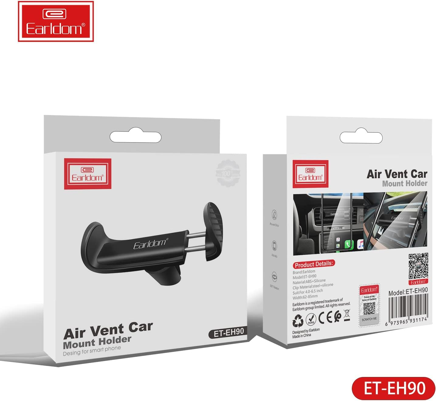 Adjustable Car Air Vent Phone Holder With 360 Rotation Black“ Premium Quality, Stylish & Durable Protective Case