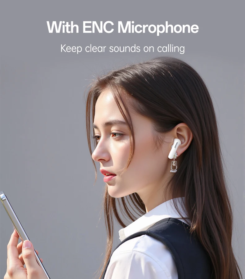BT5.3 ANC+ENC Noise Cancelling Wireless Earbuds In-Ear Headphones with Mic