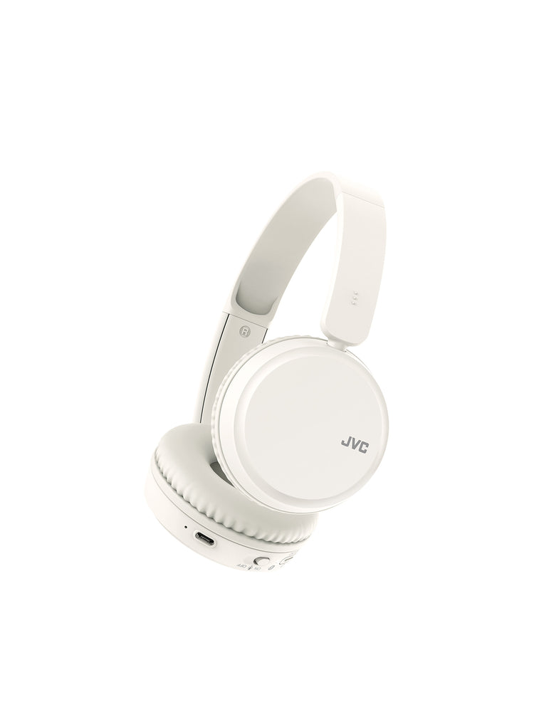 JVC HA-S36W-W White On-Ear Wireless Headphones with Deep Bass Sound