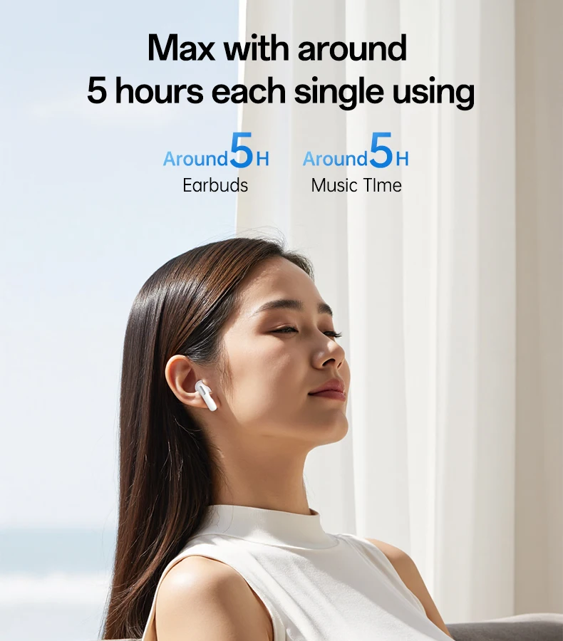 BT5.3 ANC+ENC Noise Cancelling Wireless Earbuds In-Ear Headphones with Mic