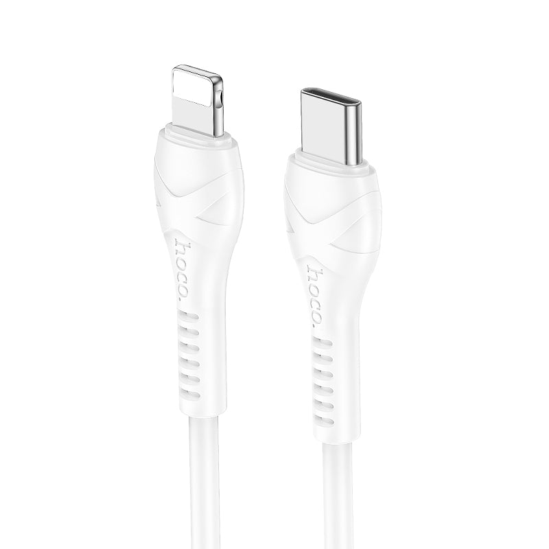 27W FAST CHARGING CABLE FOR iPHONE USB-C TO LIGHTNING | WHITE | 1M LONG | FAST DATA SYNC | SAFE FOR YOUR DEVICE | STONG EDGE BRAIDED WIRE