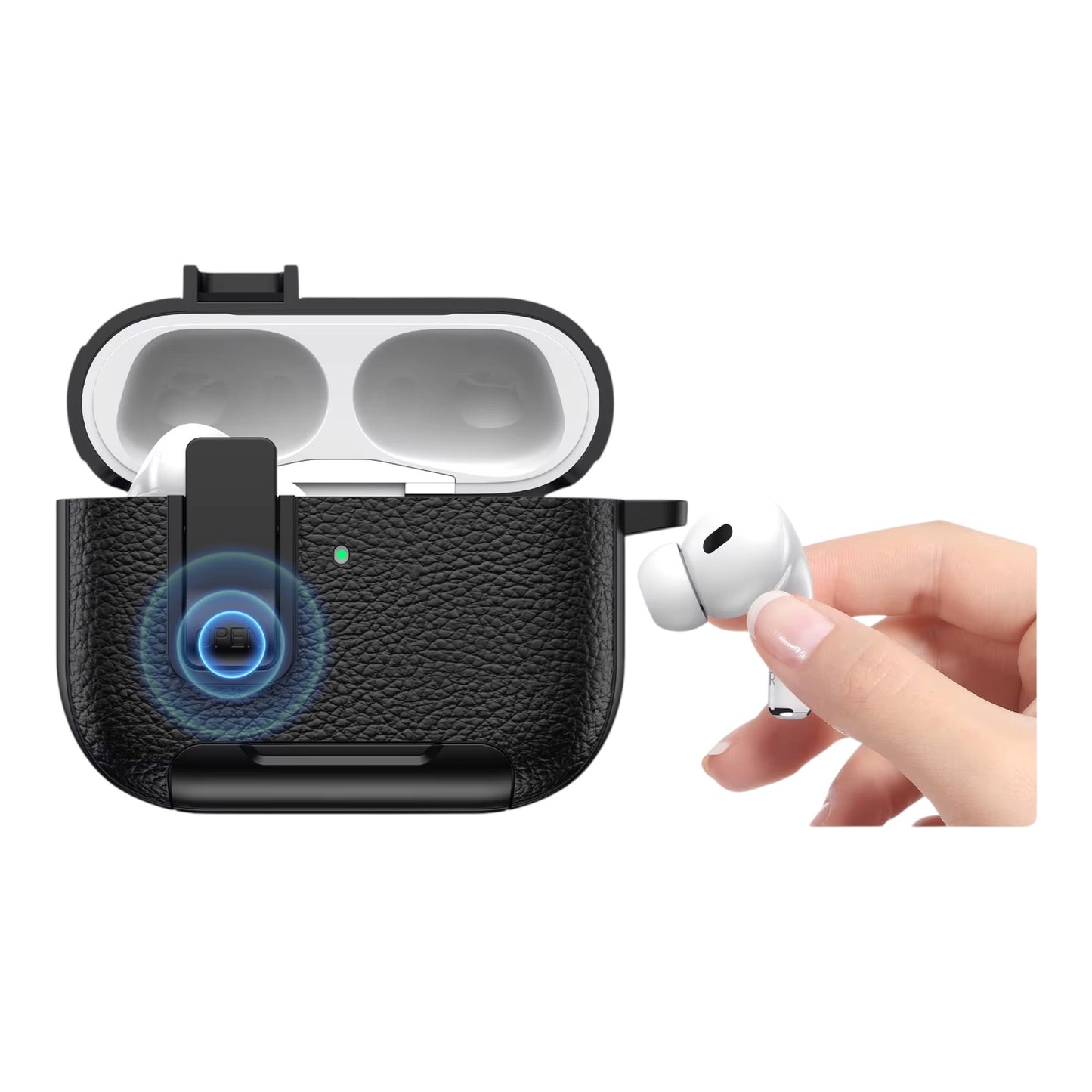 Case For Airpod Pro 3,Airpod 4. One Click Open - With Phone Stand