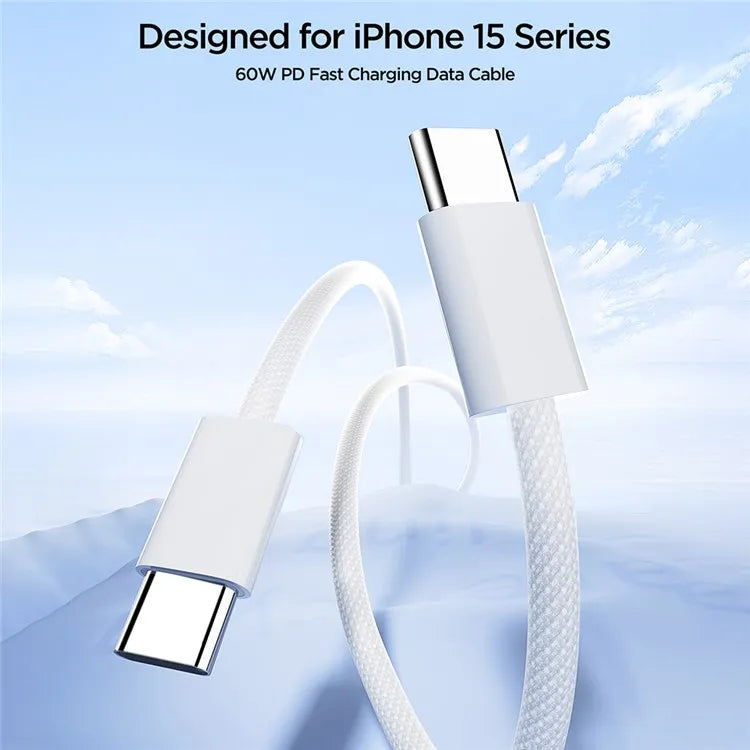 60w Type-C to Type-C Braided Data Cable