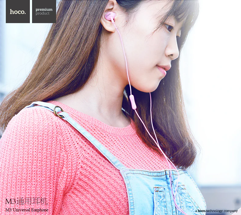 M3 Universal Earphone with Microphone iP Black
