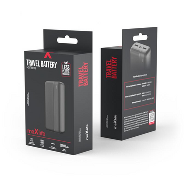 Maxlife Mxpb 02 30000Mah Power Bank 12W Dual Usb Fast Charging Black“ Premium Quality, Stylish & Durable Protective Case