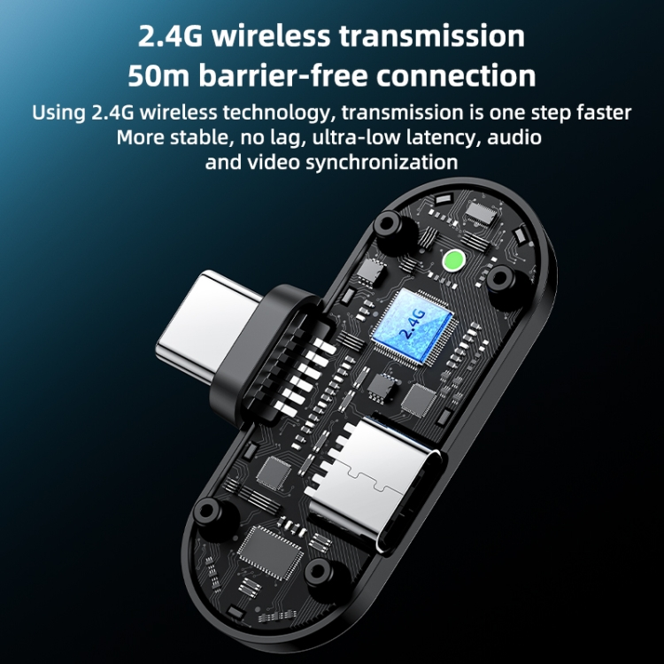 2 in 1 Wireless Lavalier Microphone 8 Pin Receiver with Charging Box