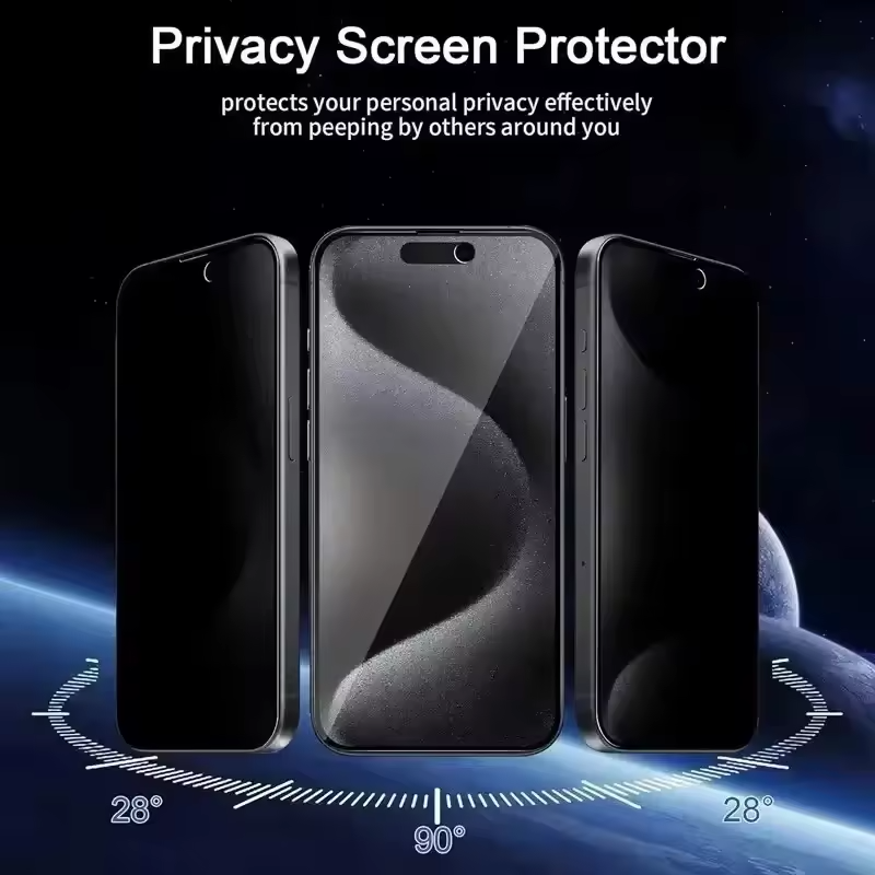 Privacy Screen Protector Glass for iPhone - Pack of 2