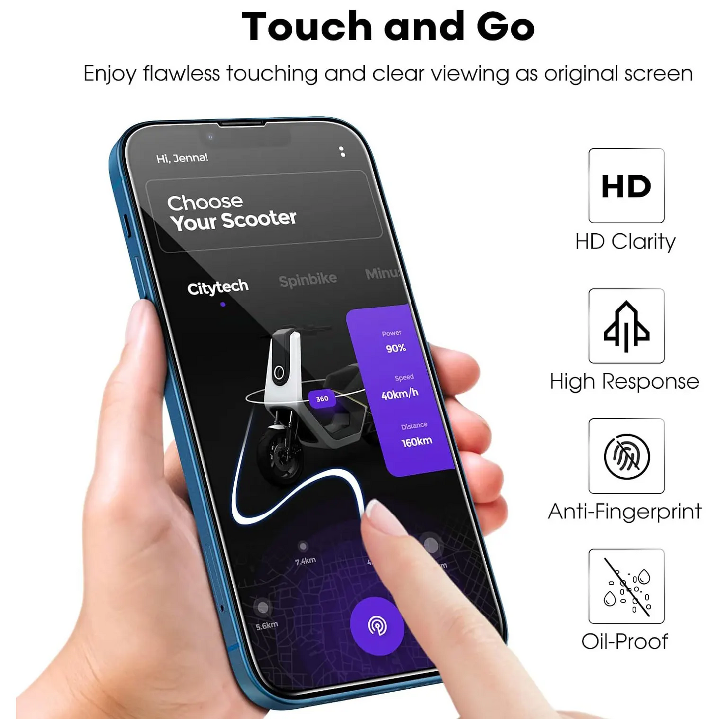 Clear Tempered Glass Screen Protector For Iphone Pack Of 2“ Premium Quality, Stylish & Durable Protective Case