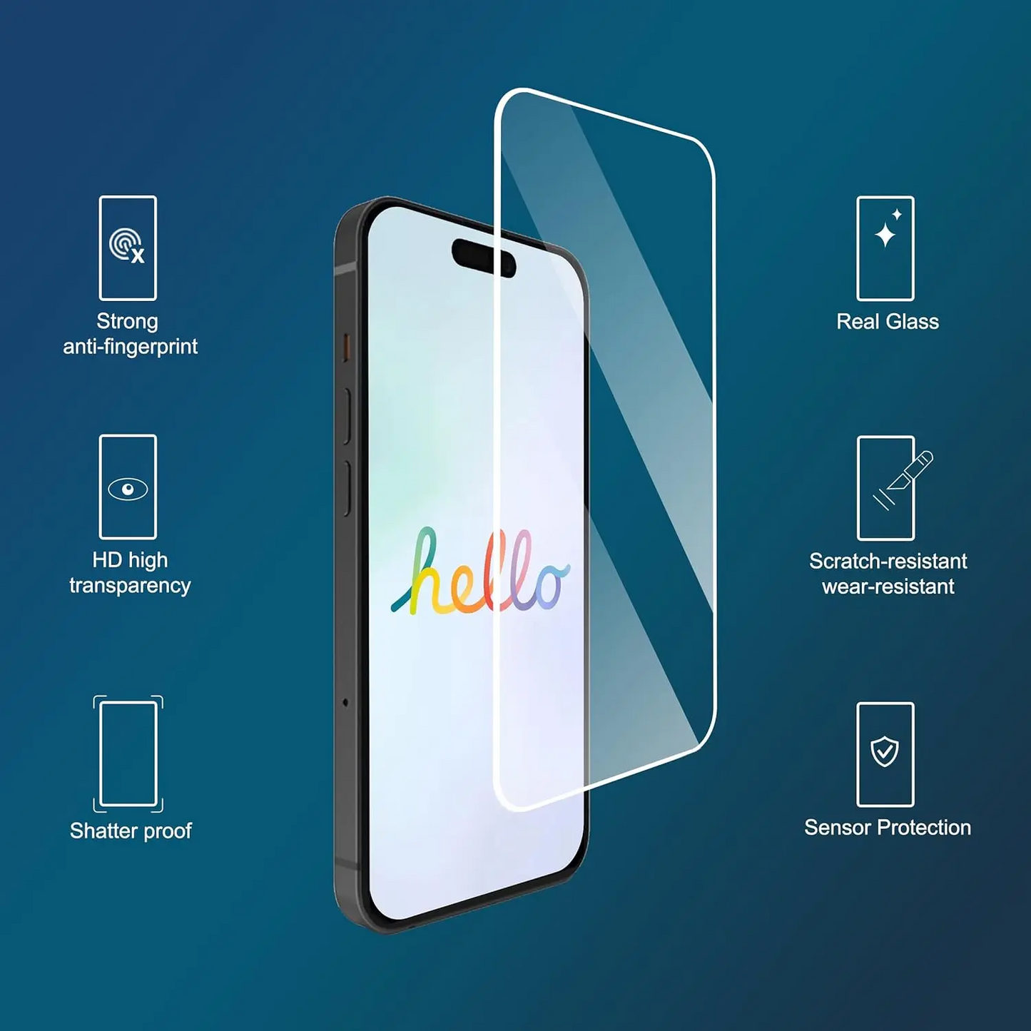 Clear Tempered Glass Screen Protector For Iphone Pack Of 2“ Premium Quality, Stylish & Durable Protective Case