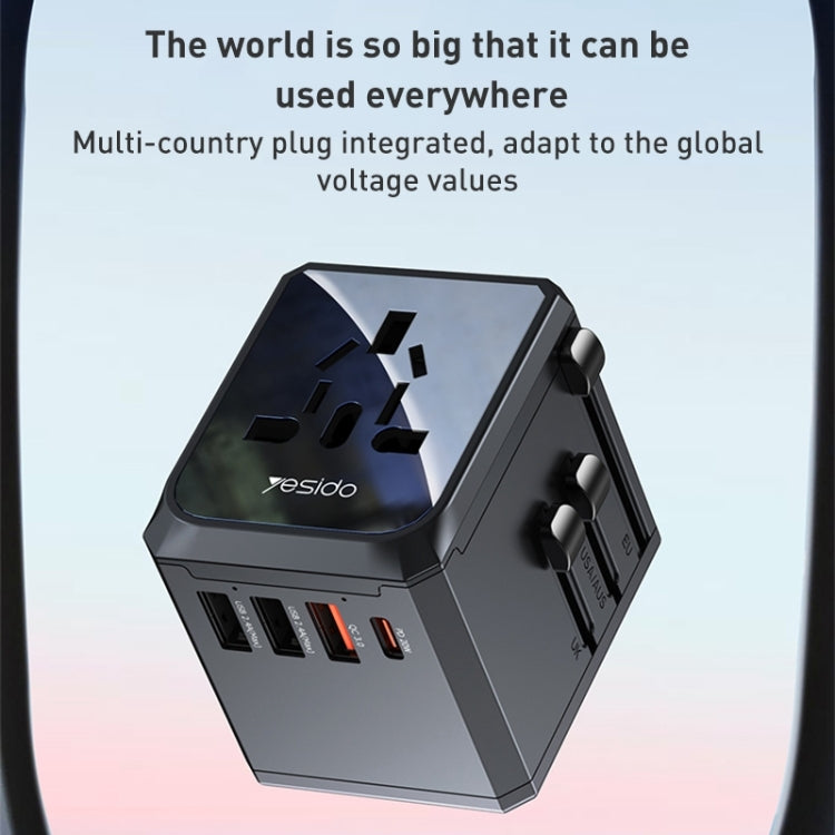 Yesido Mc24 20W 3 Usb Type C Ports Multi Function Universal Travel Adapter Plug Black“ Premium Quality, Stylish & Durable Protective Case