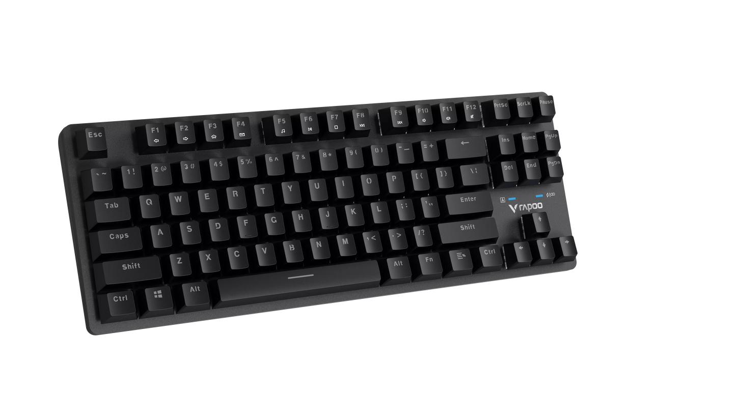 Rapoo V500PRO 2.4 TKL Wireless & Wired Mechanical Gaming Keyboard – 87-Key Compact, 120h Battery, Brown Switches