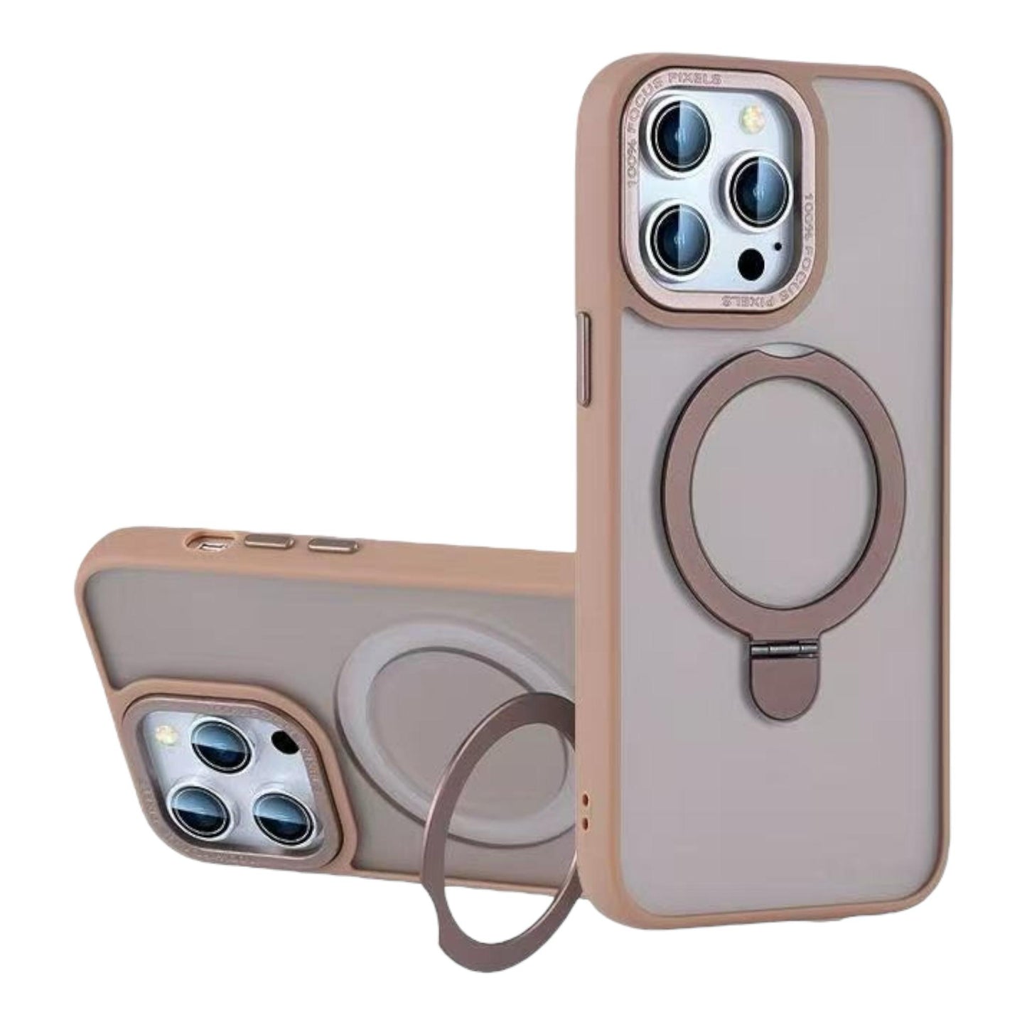 For MagSafe Matte Case for iPhone and Samsung with Metal Ring Stand – Slim, Stylish & Wireless Charging Ready