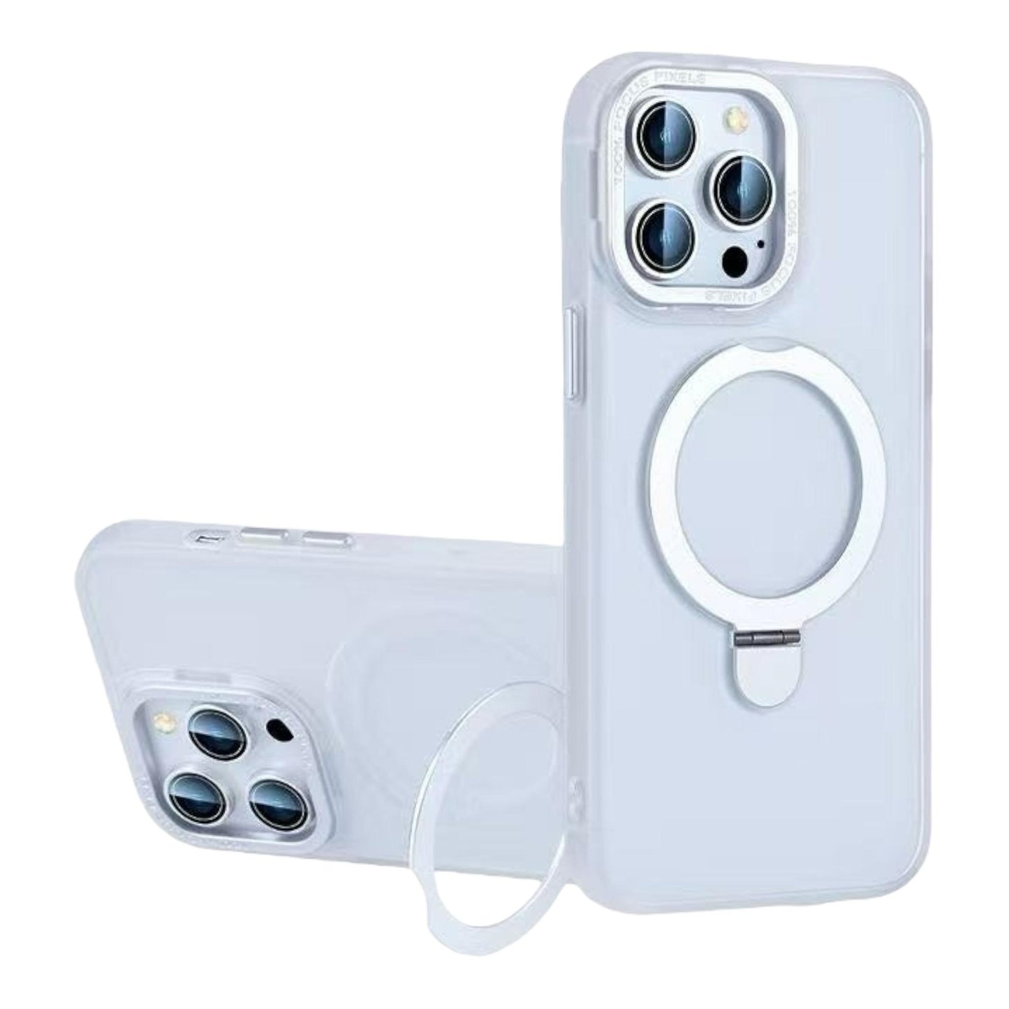 For MagSafe Matte Case for iPhone and Samsung with Metal Ring Stand – Slim, Stylish & Wireless Charging Ready