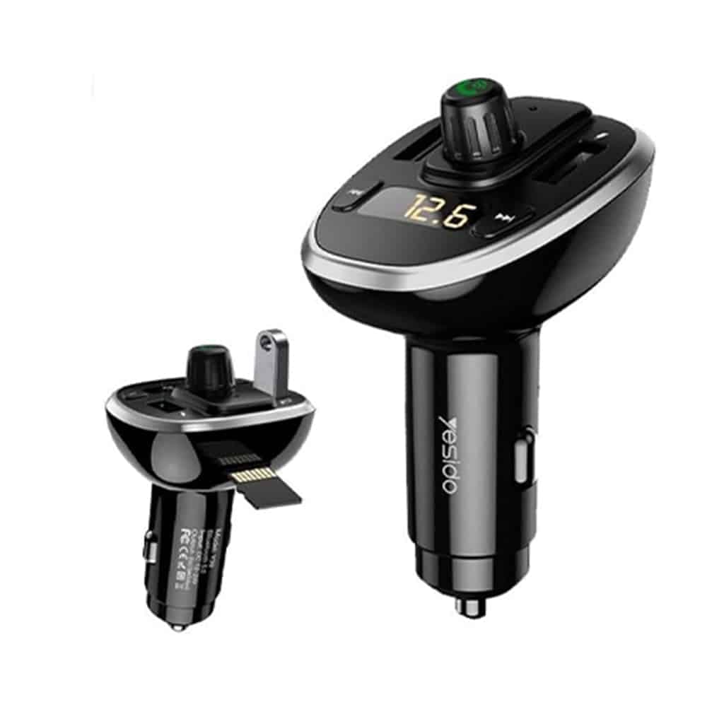 Bluetooth FM Transmitter Car Charger with Dual USB and TF Card Support