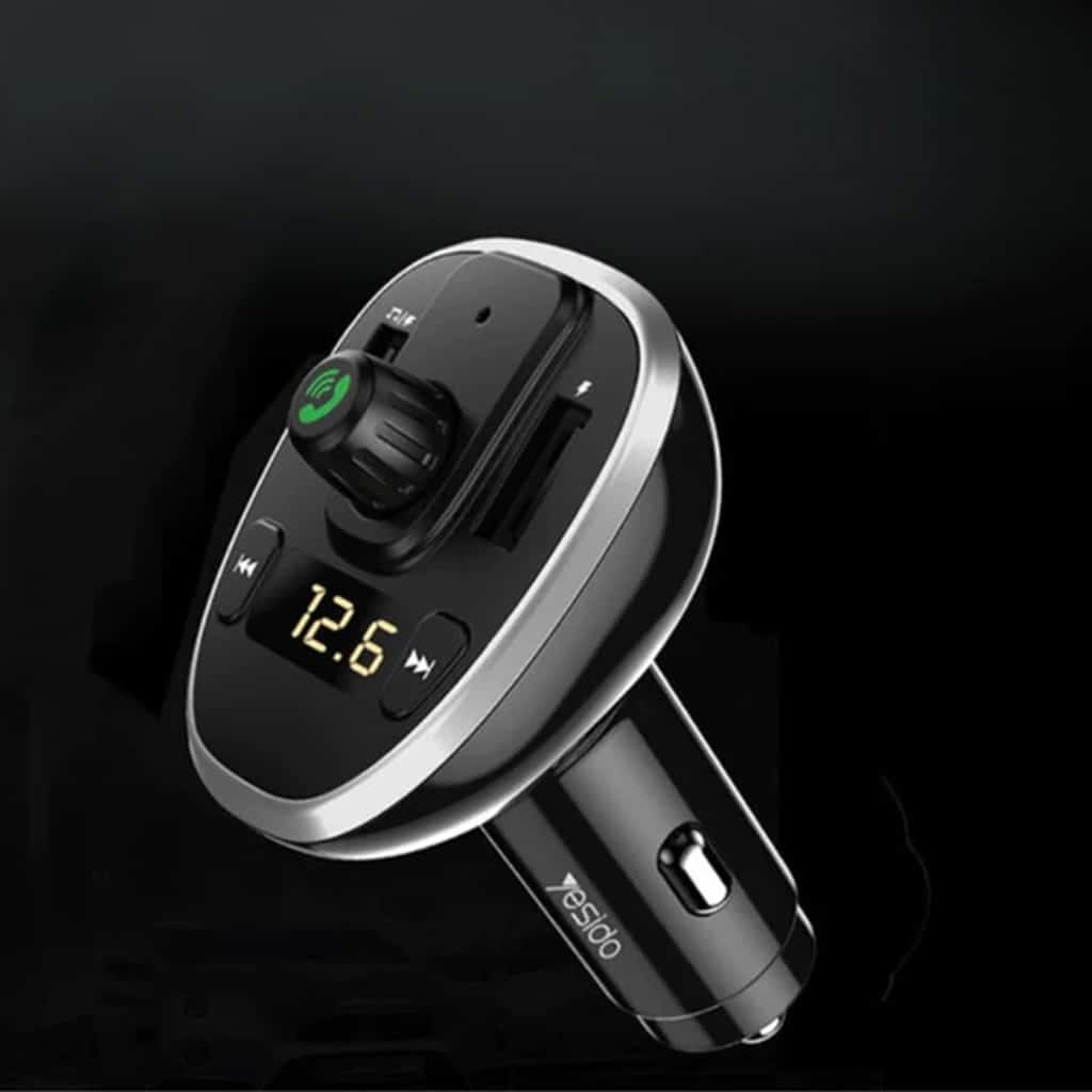 Bluetooth FM Transmitter Car Charger with Dual USB and TF Card Support