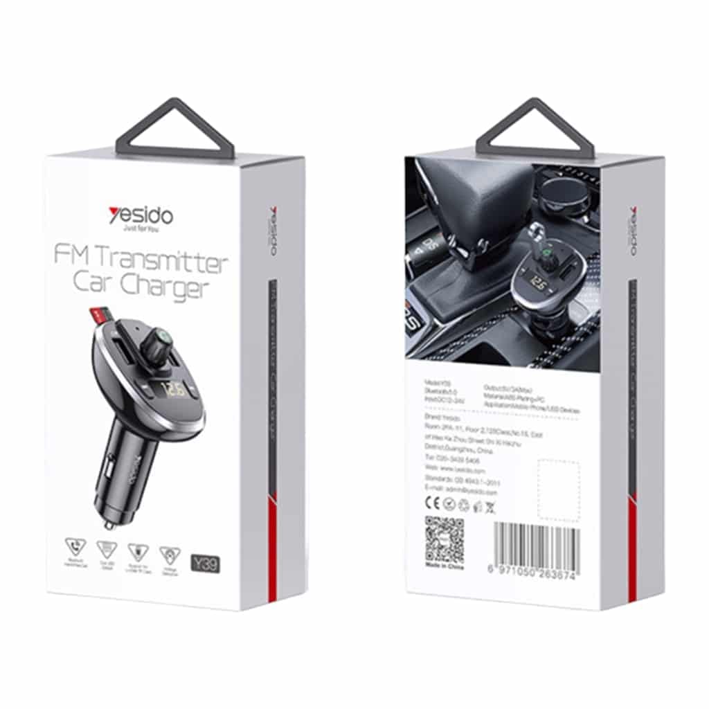 Bluetooth FM Transmitter Car Charger with Dual USB and TF Card Support