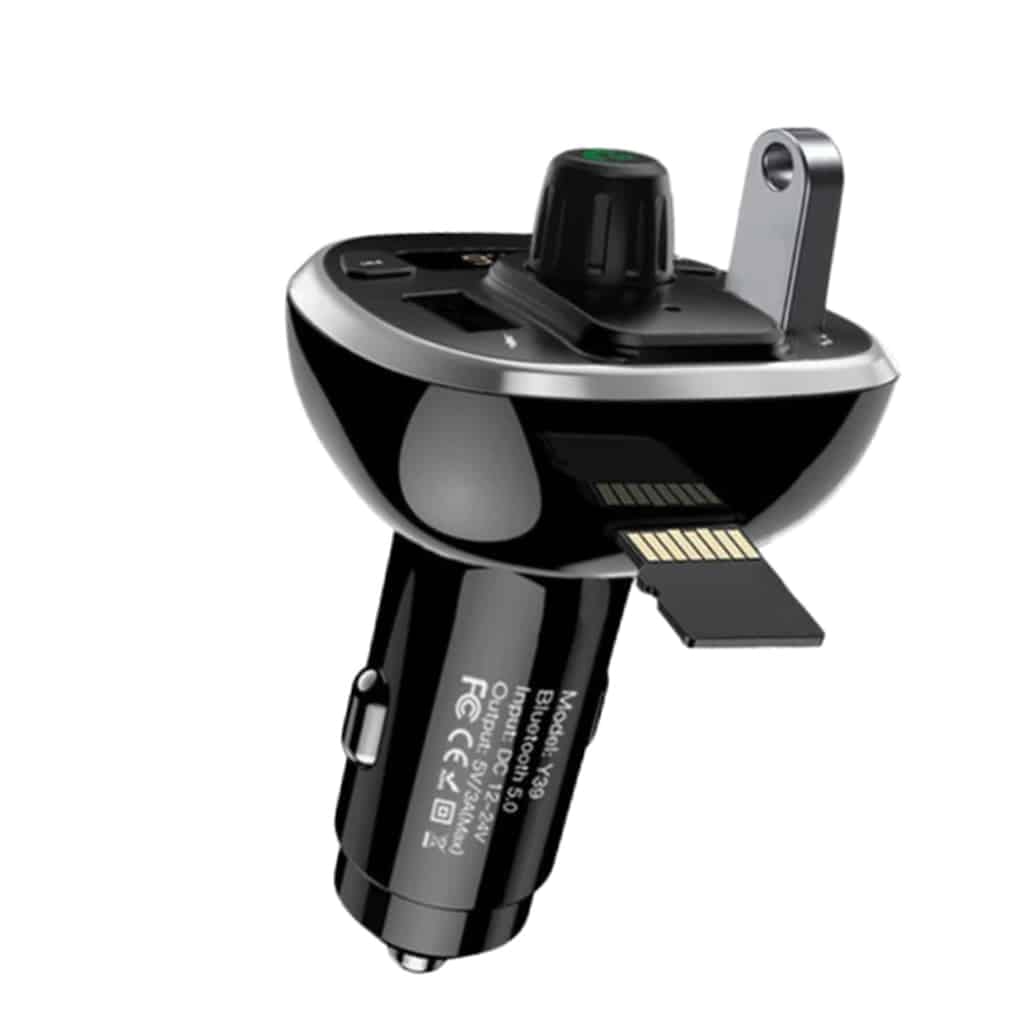 Bluetooth FM Transmitter Car Charger with Dual USB and TF Card Support