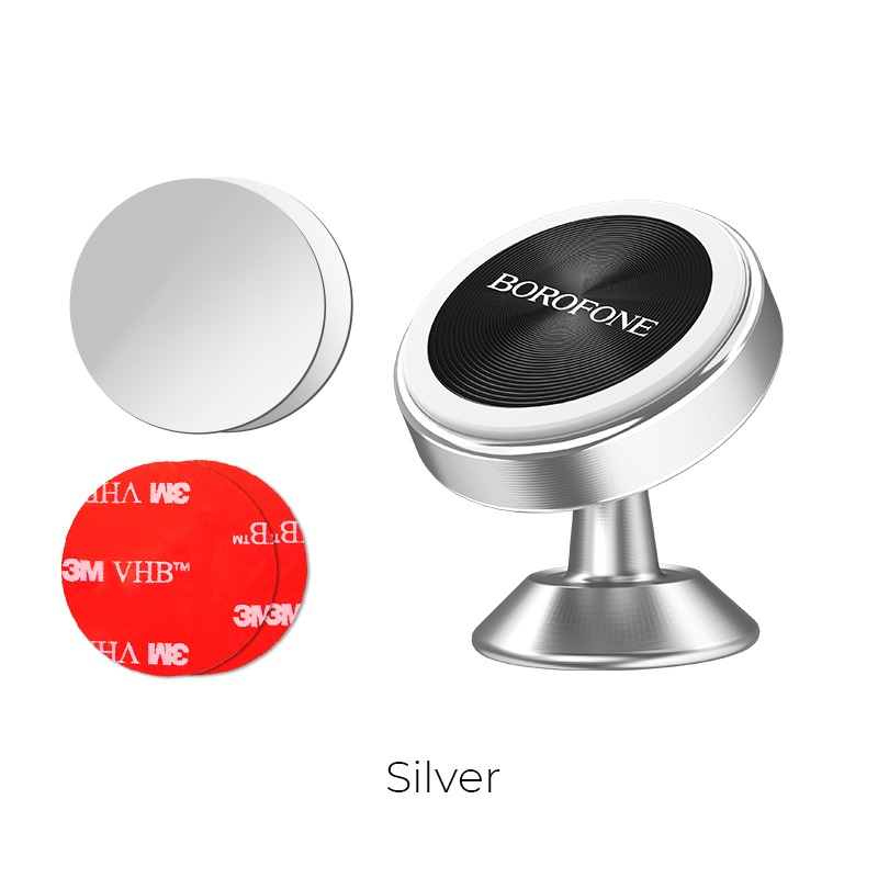 BOROFONE BH5 Platinum Magnetic Car Phone Holder – Aluminum Alloy, Compact & Durable, Dashboard Mount
