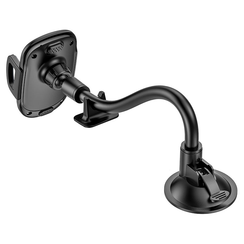 Borofone BH54 Racer In-Car Windshield Phone Holder – Adjustable Mount for 4.5"-6.7" Smartphones, Strong Suction, Extended Hose