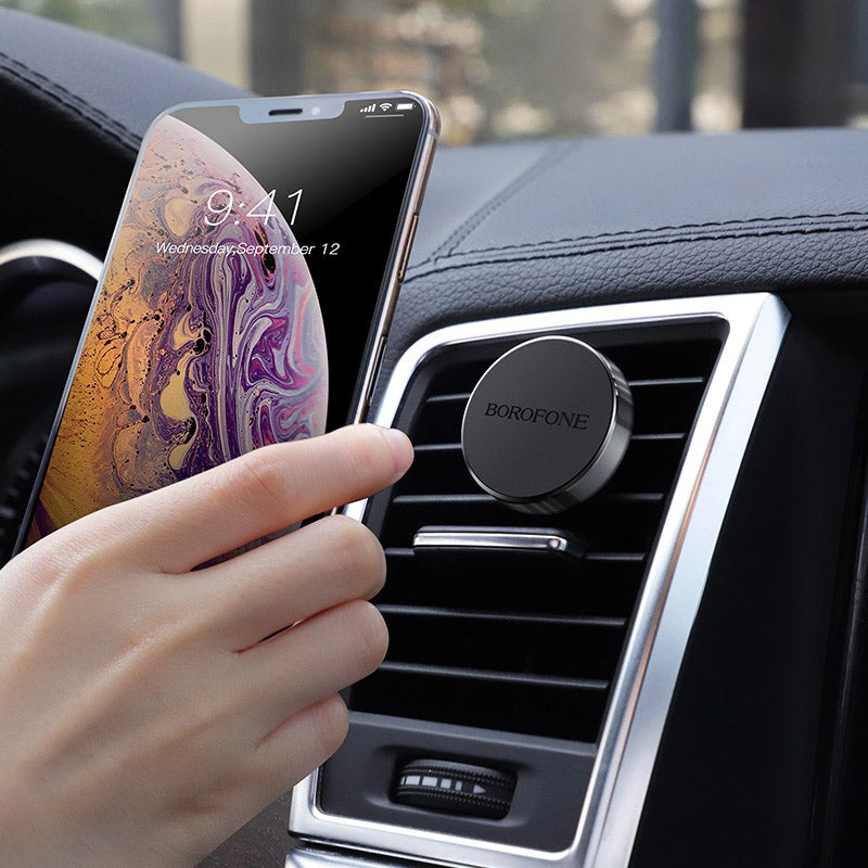 Borofone Bh8 Air Magnetic Car Phone Holder Compact Aluminum Alloy Air Vent Mount With Silicone Panel Universal Fit“ Premium Quality, Stylish & Durable Protective Case