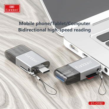 4 In 1 Mini Aluminium Card Reader By Earldom“ Premium Quality, Stylish & Durable Protective Case