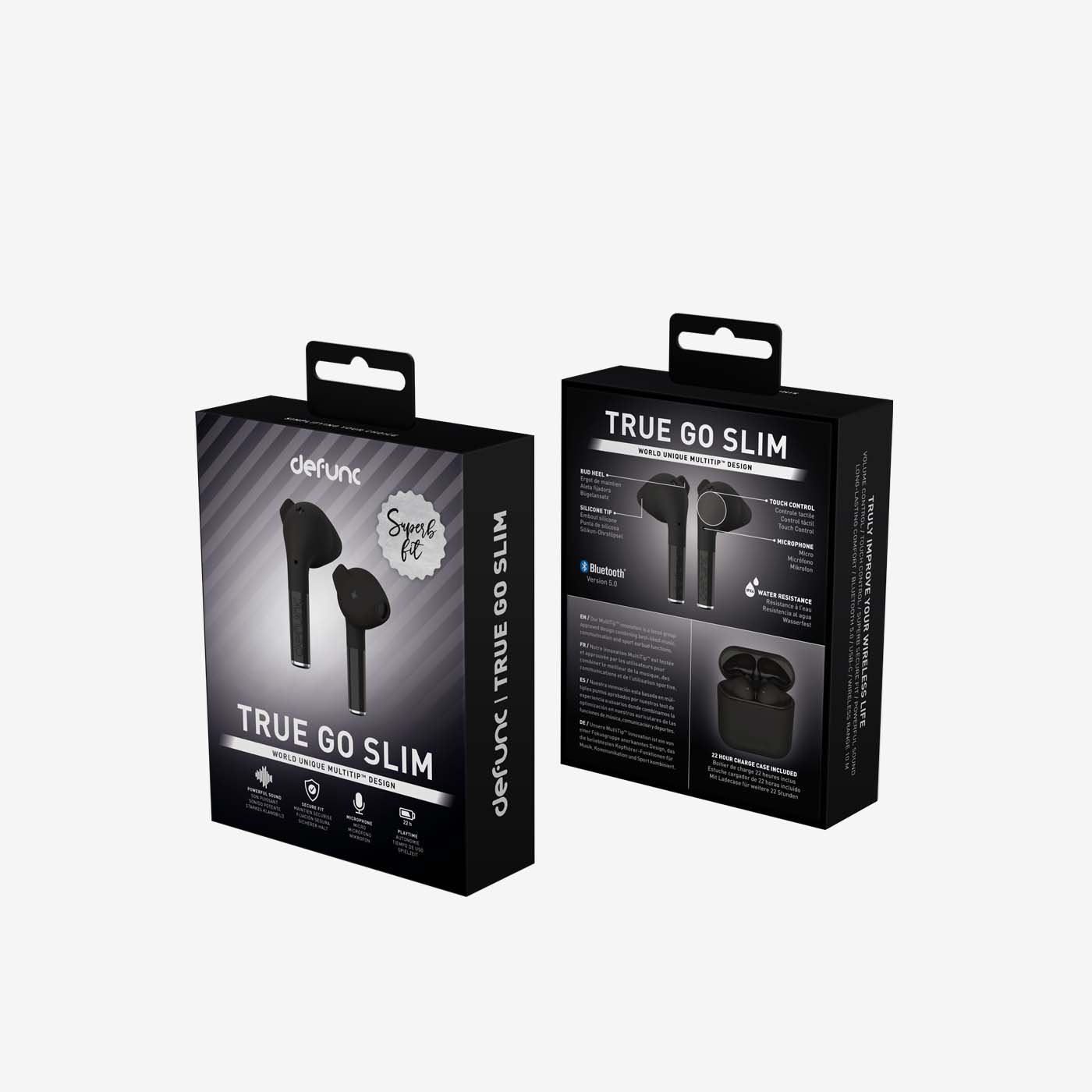 Defunc True Go Slim Bluetooth Earphone Touch Control 22Hr Charge Case Water Resistance“ Premium Quality, Stylish & Durable Protective Case